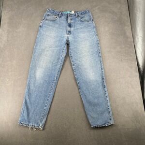 Vintage Code Bleu Mens Light Wash Straight Leg Denim Jeans Made in USA 34x32